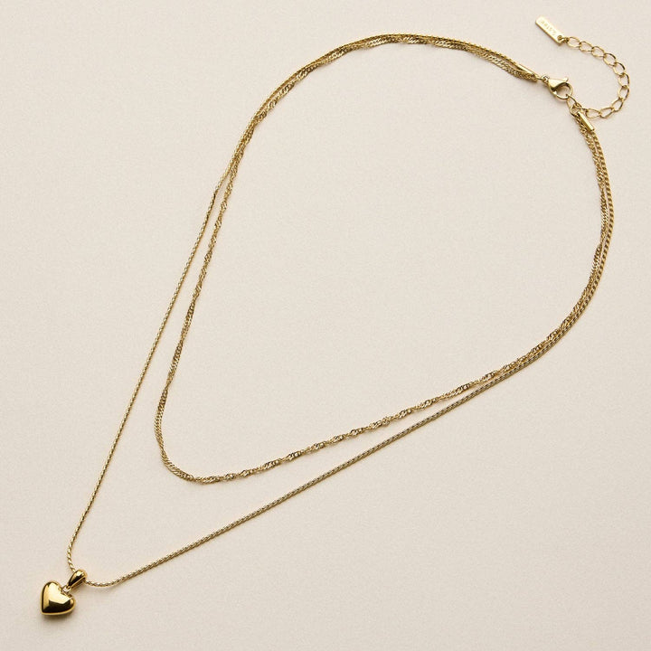 Stainless Steel Polished Heart Pendant Necklace FRN26