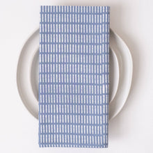 Load image into Gallery viewer, Pontis Stripes Cloud Block Printed Napkins - set of 4