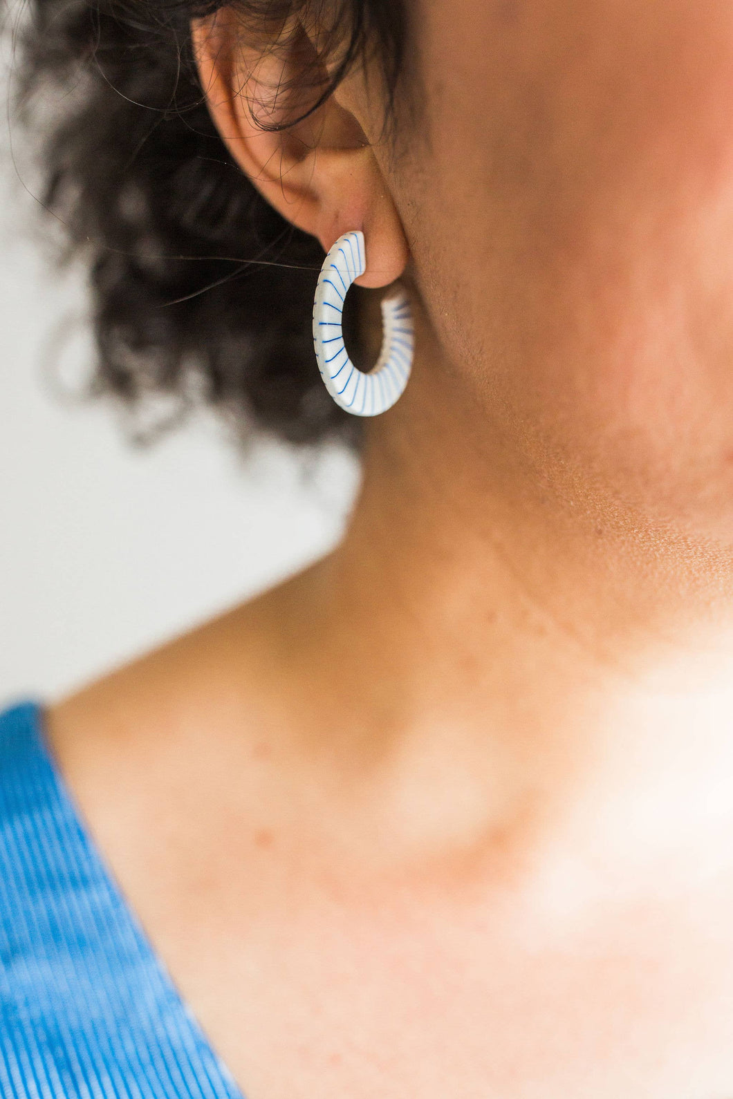 Blue Stripe Hoops J080