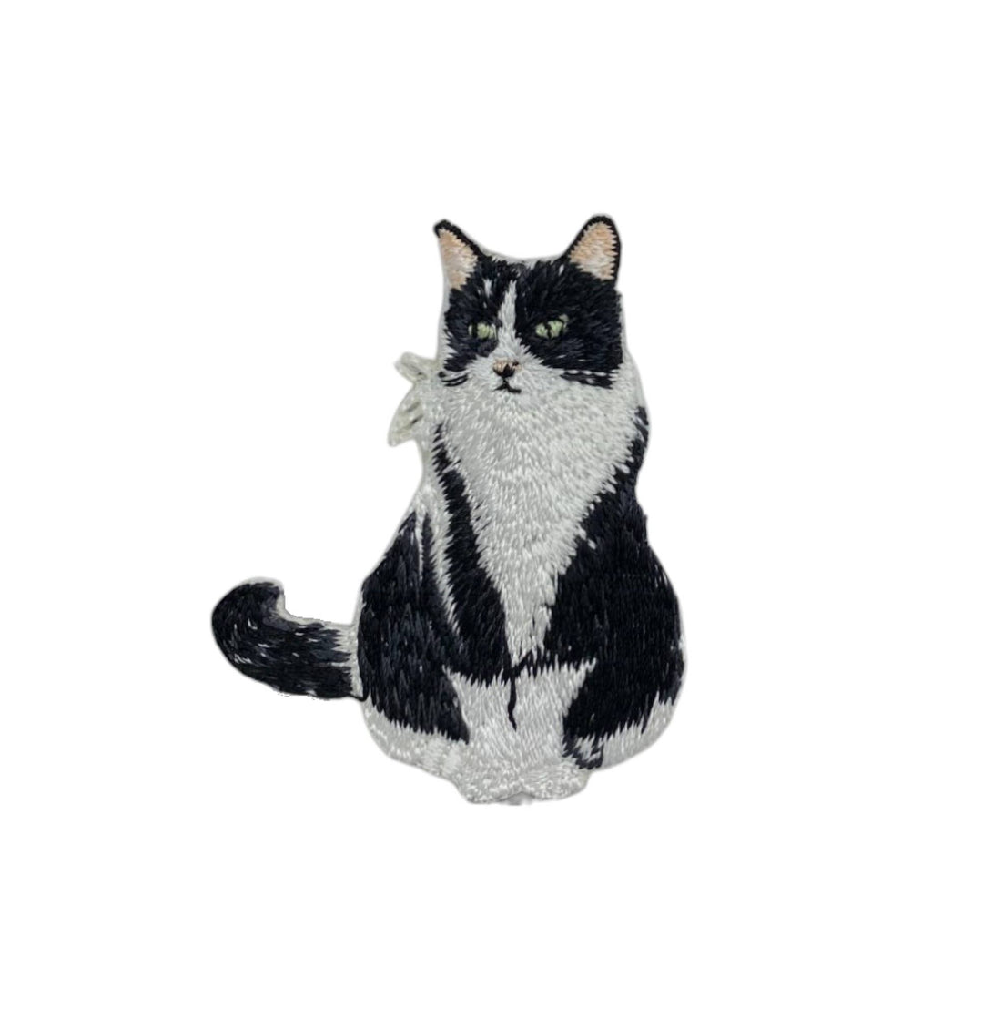 Tuxedo Cat, Kitten, Pets, Iron on Patch IR