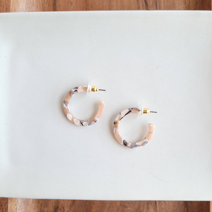 Cam Mini Hoops - Sandstone // Jewelry, Earrings, Fall SS354
