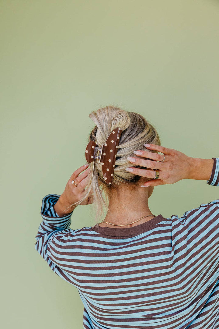 POLKA DOT &amp; STRIPED OVERSIZED CLAWS KX22