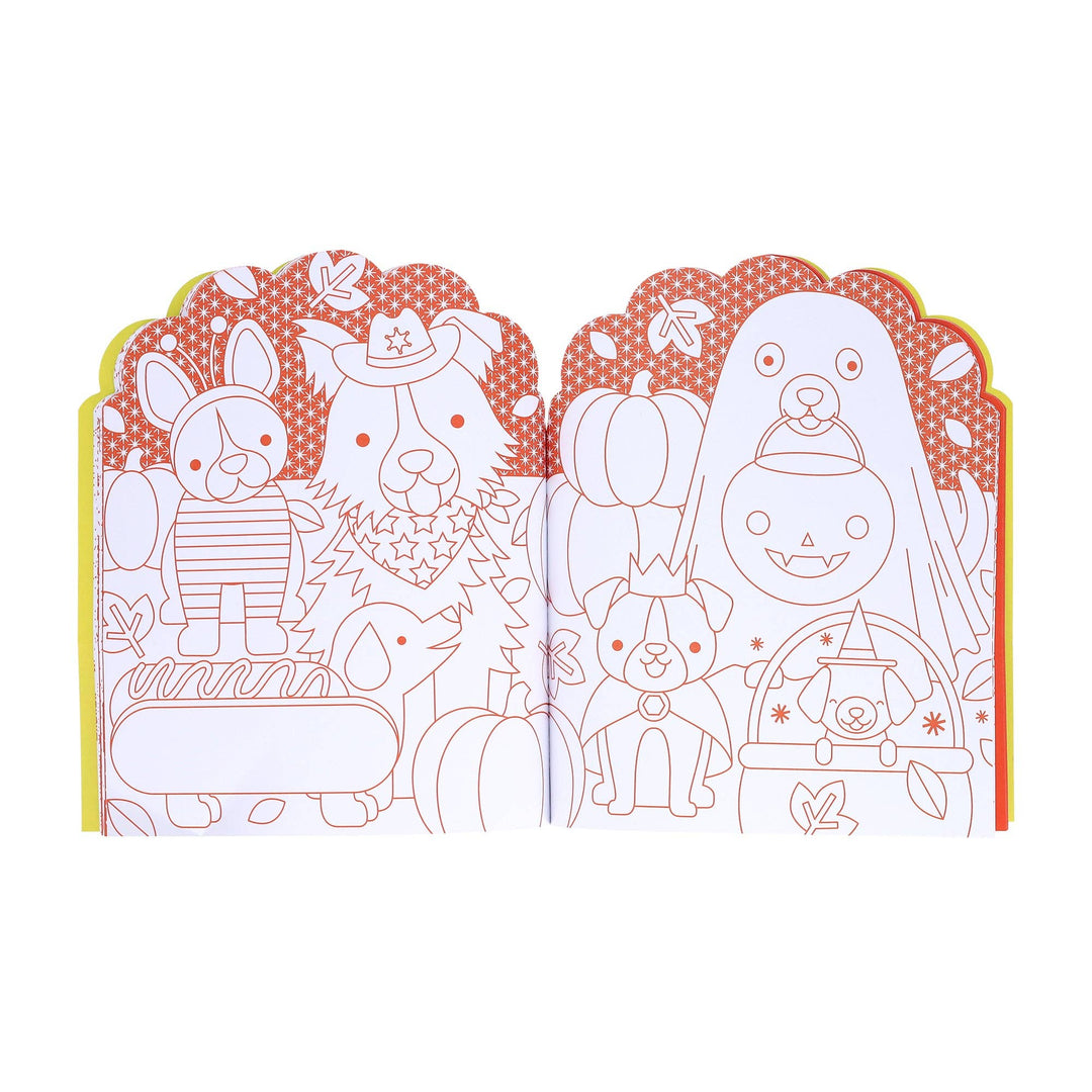 Coloring Book With Stickers: Dogs
