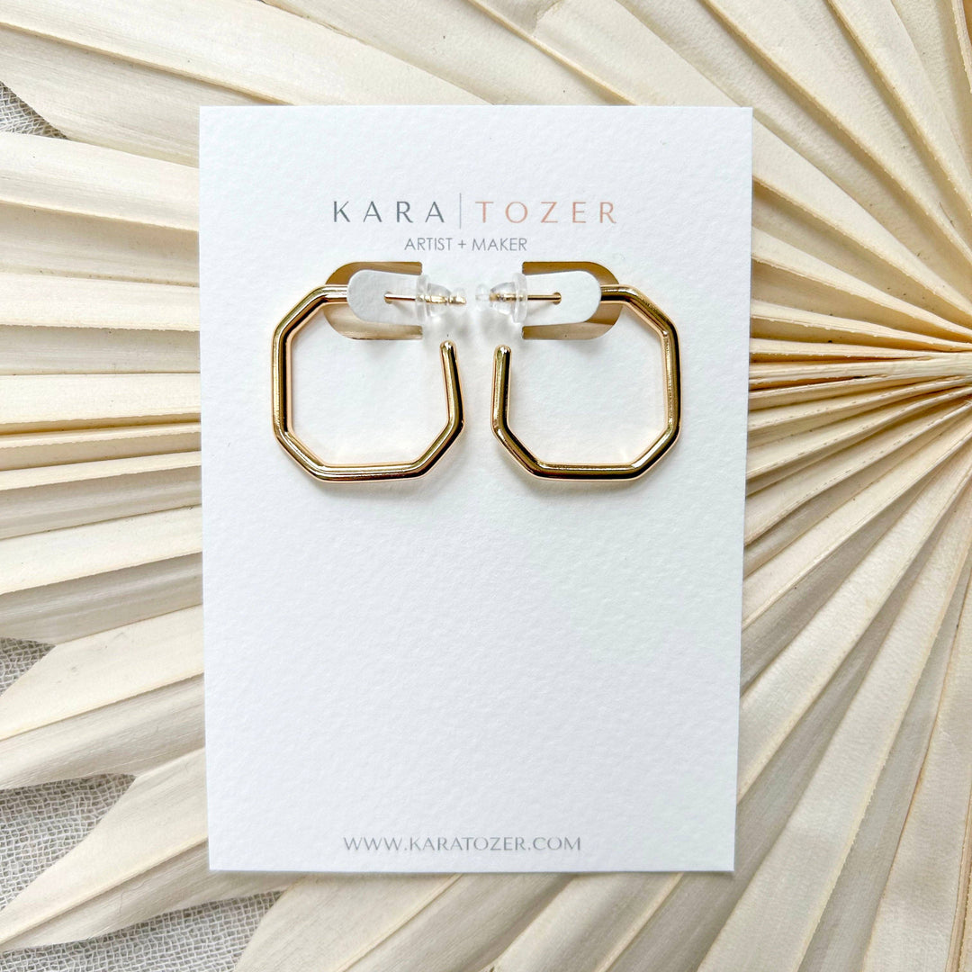Skinny Geometric Hoops KT16