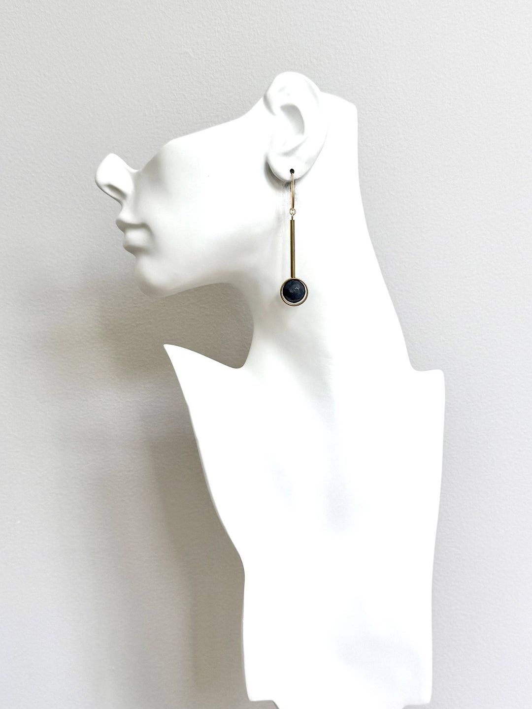 NDNE17 Navy blue geometric earrings