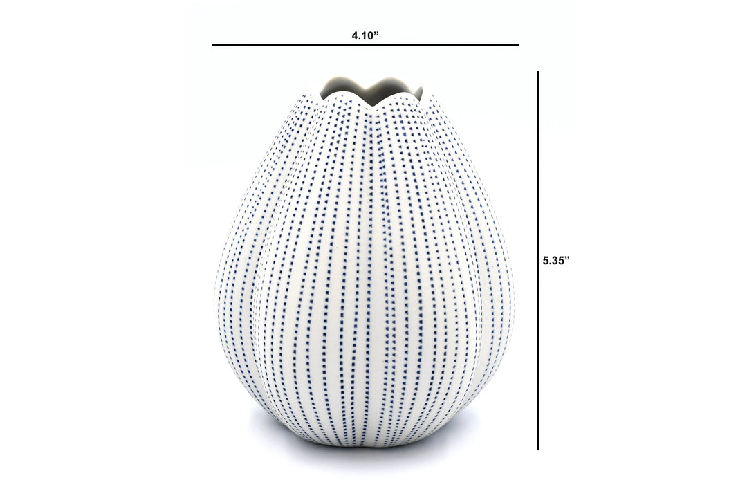 1284W26 CHAMPA S-Handcrafted Porcelain Vase