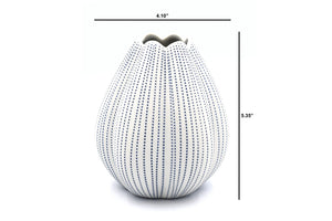 1284W26 CHAMPA S-Handcrafted Porcelain Vase