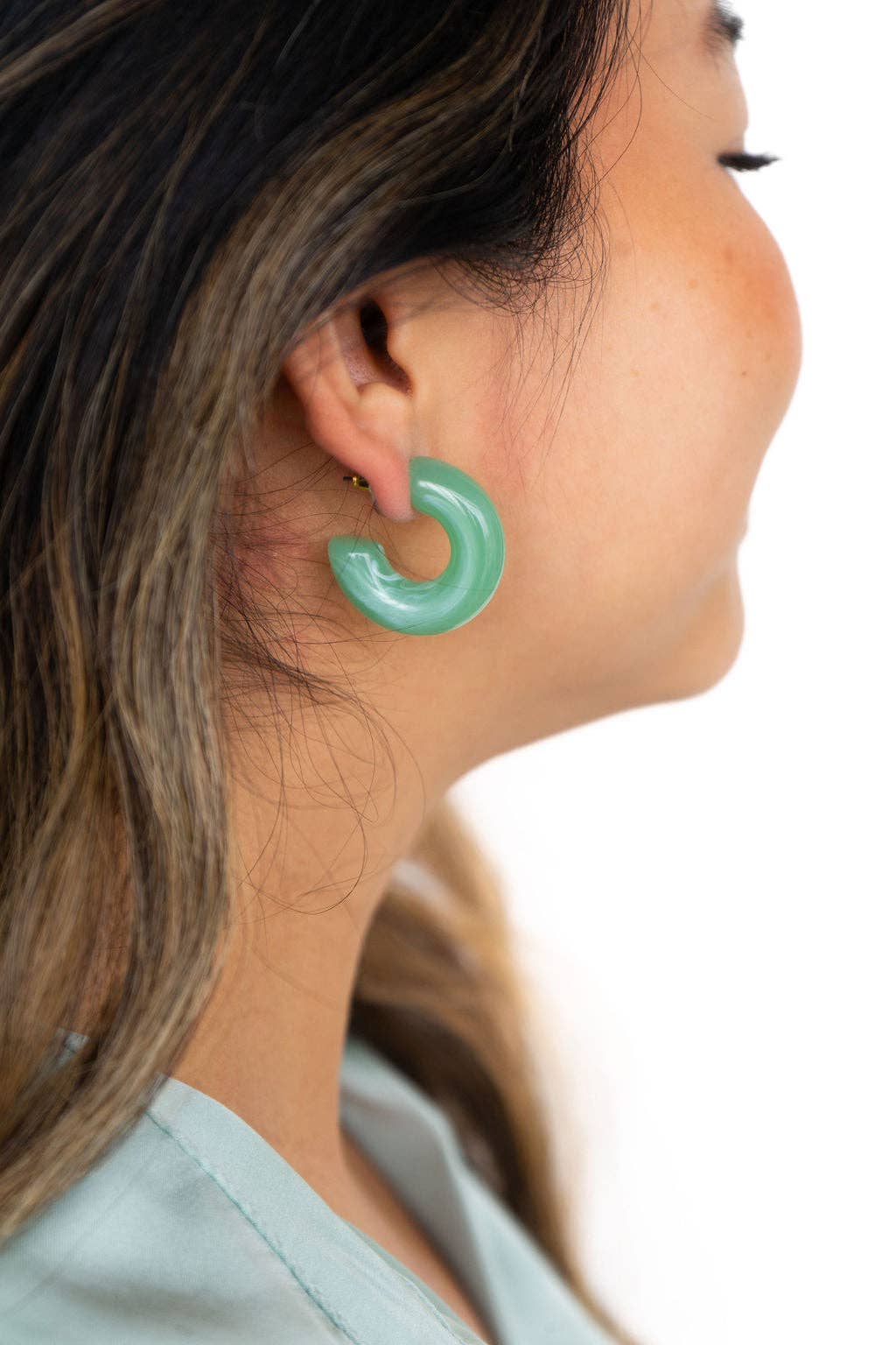 Chloe Hoops - Sage // Jewelry, Earrings, Fall SS231