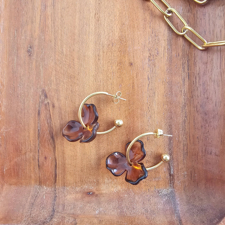 Magnolia Hoops - Amber // Jewelry, Earrings, Fall SS236