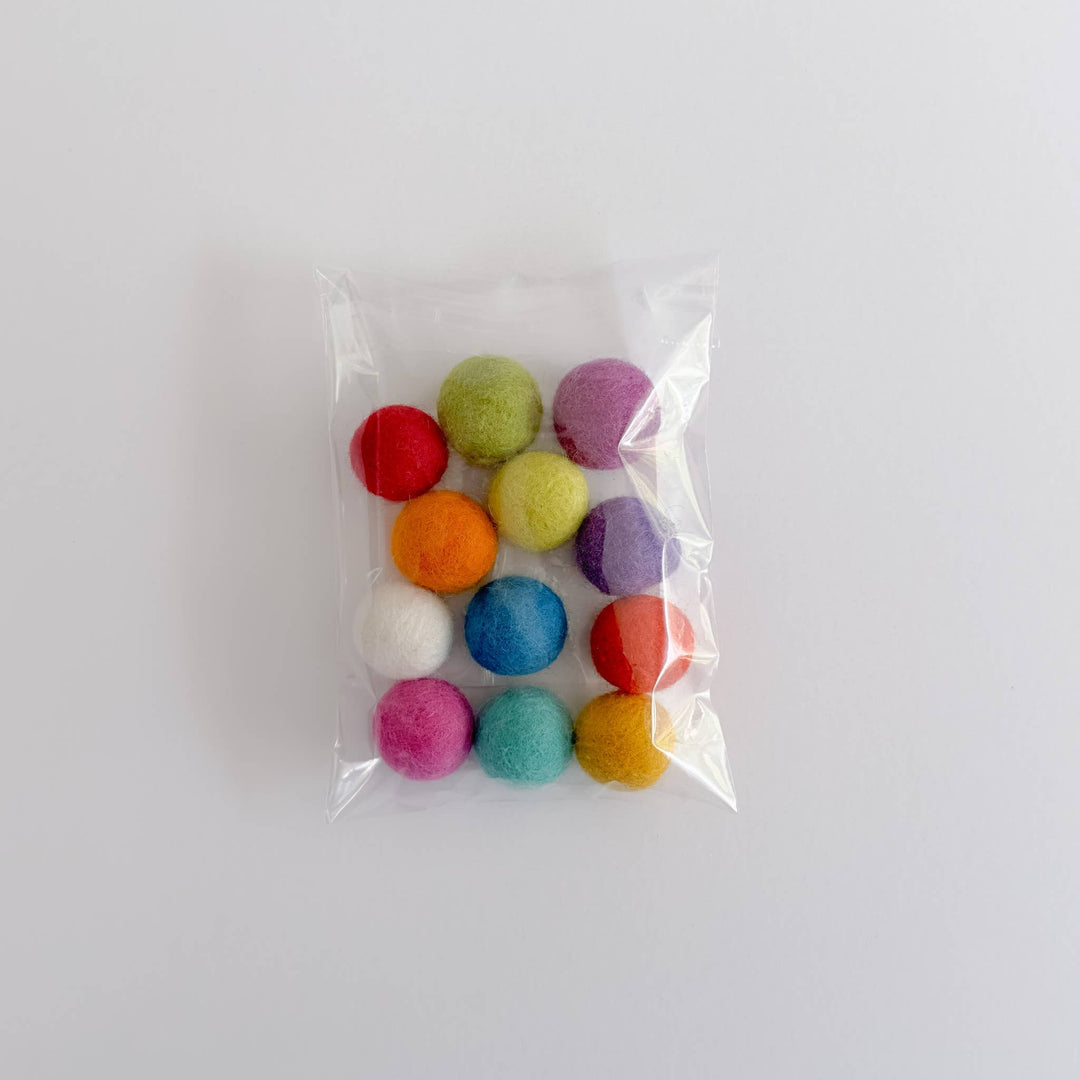 12 Felt Balls - Brights Slingshot Refill - Crafts MP753