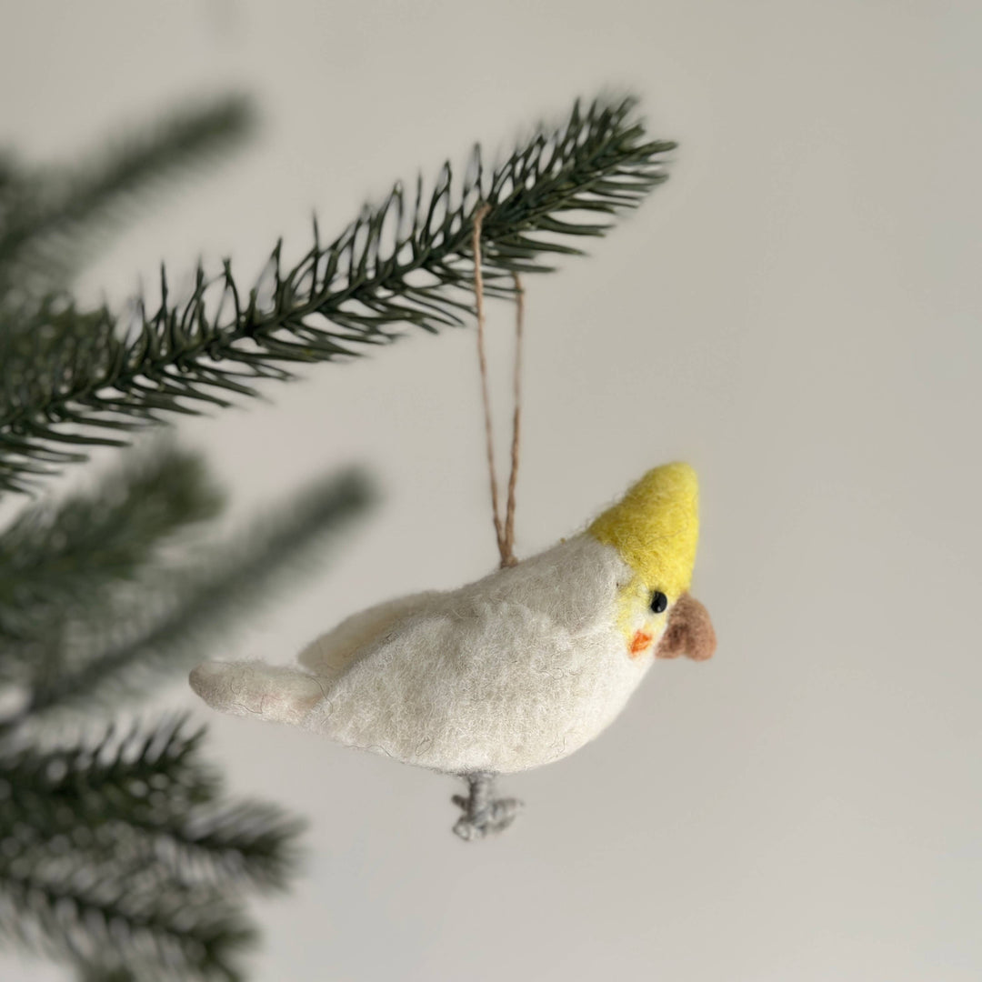 Felt Bird Ornaments - A Set: Canary GN15