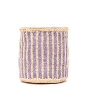 Load image into Gallery viewer, UMEME: Lavender Pinstripe Woven Storage Basket