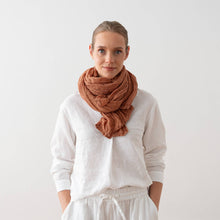 Load image into Gallery viewer, Garza Linen Scarf MOCHA