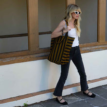 Load image into Gallery viewer, ELISABETH TOTE BAG STRIPES CUMIN