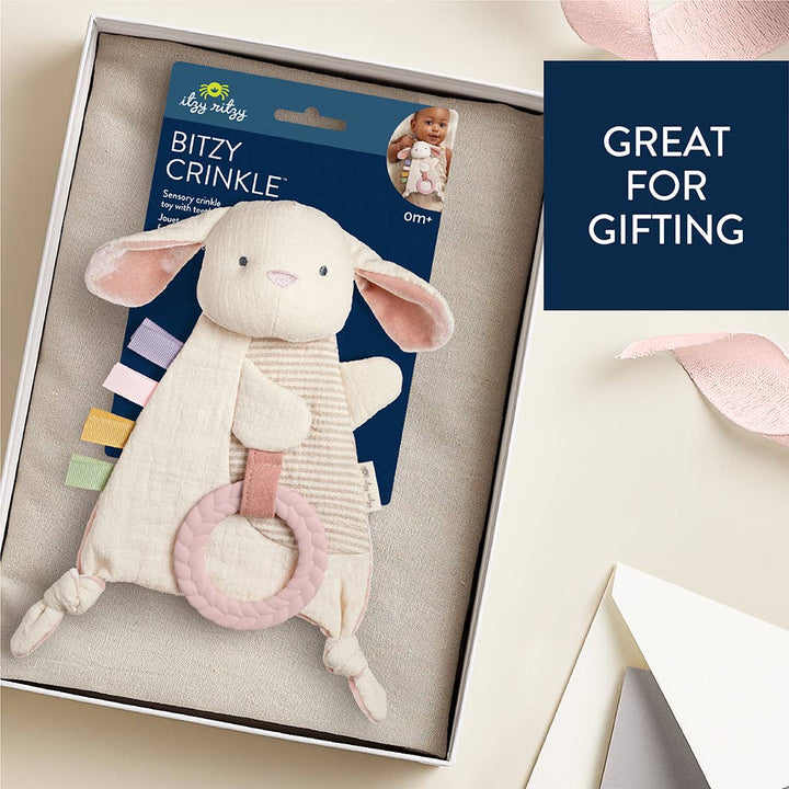 Bitzy Crinkle™ Sensory Toy with Teether