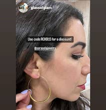 Threaded Black Rubber, Brass &amp; Silver Hoop Dangle Earrings