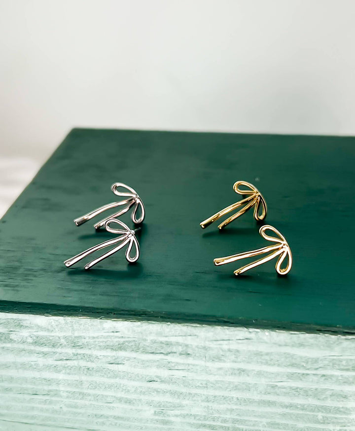 The Ribbon Earrings Silver