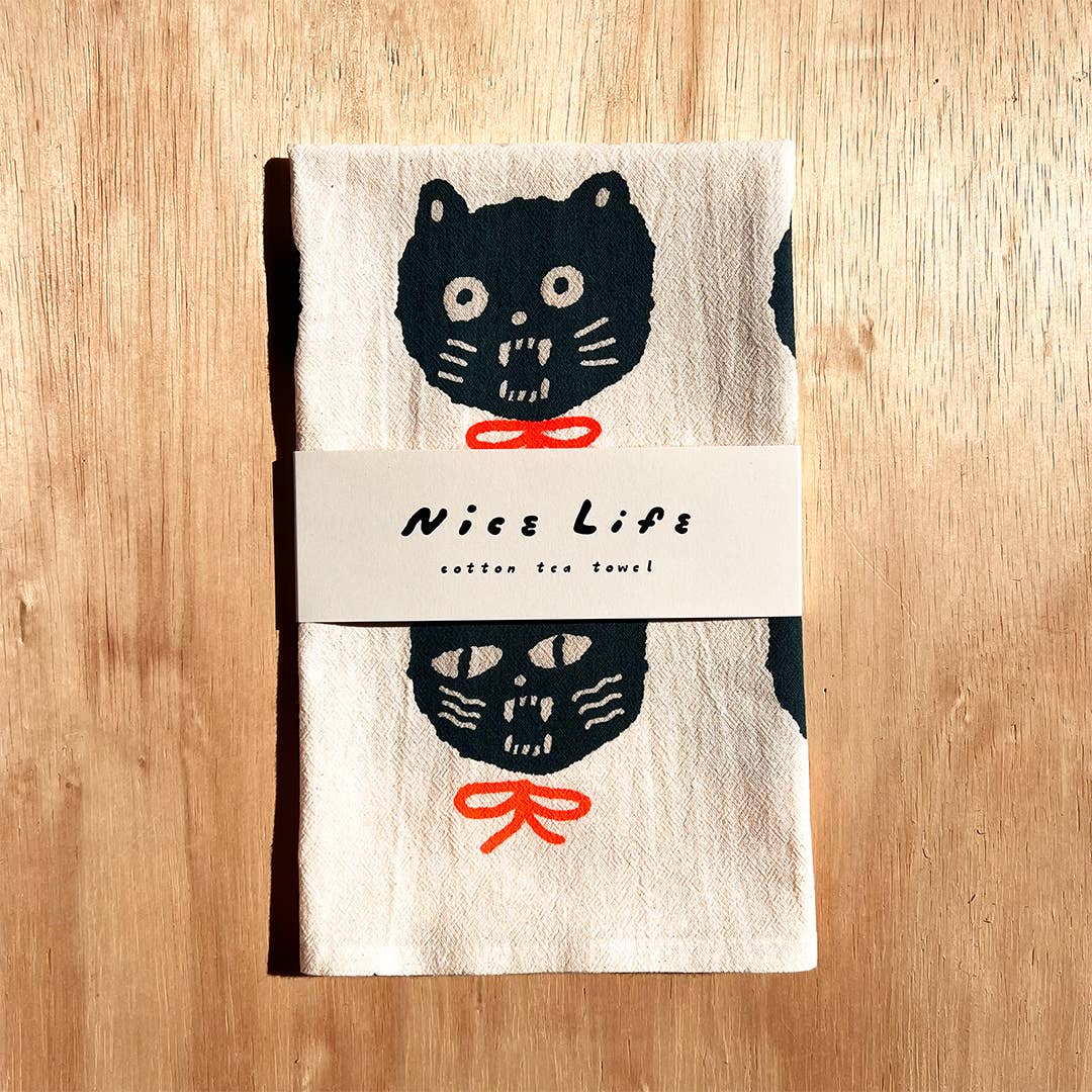 BAD CATS tea towel NICE2