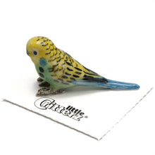 Load image into Gallery viewer, Mojito Green Parakeet Porcelain Miniature