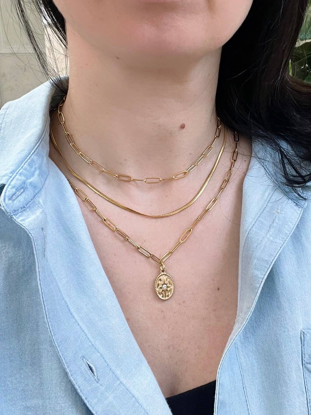 Paperclip Chunky Chain~ Gold Plated Stainless Steel GG01