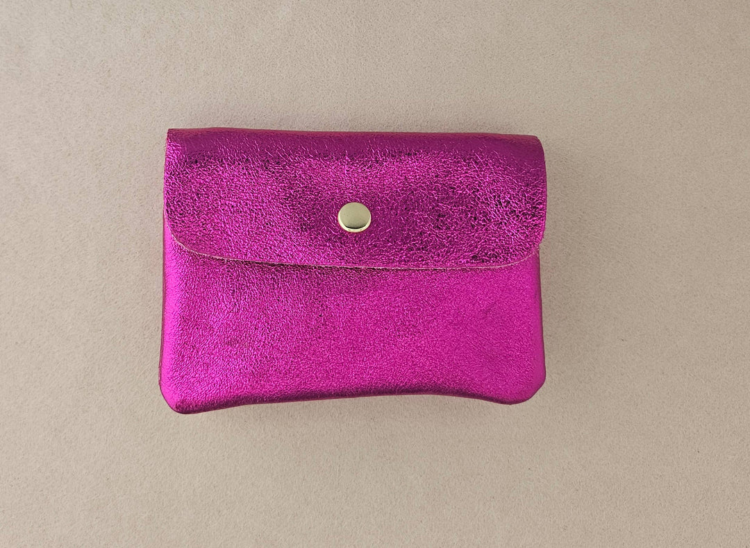 Cowhide leather coin purse Kangoobis: Taupe