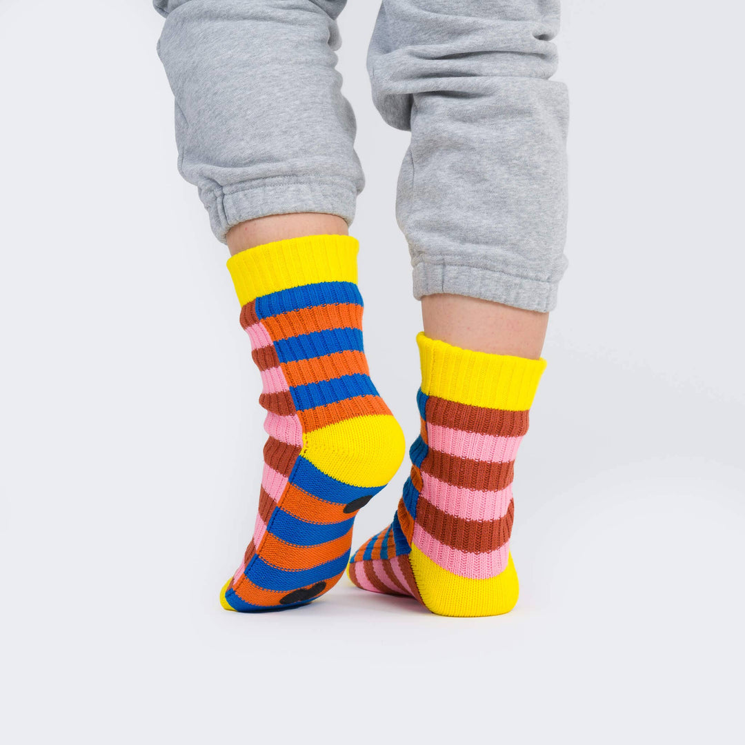 Super Stripe Knit House Socks VR983