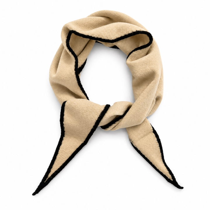 Slim Minimalist Knit Scarf – Two-Tone &amp; Striped EY76