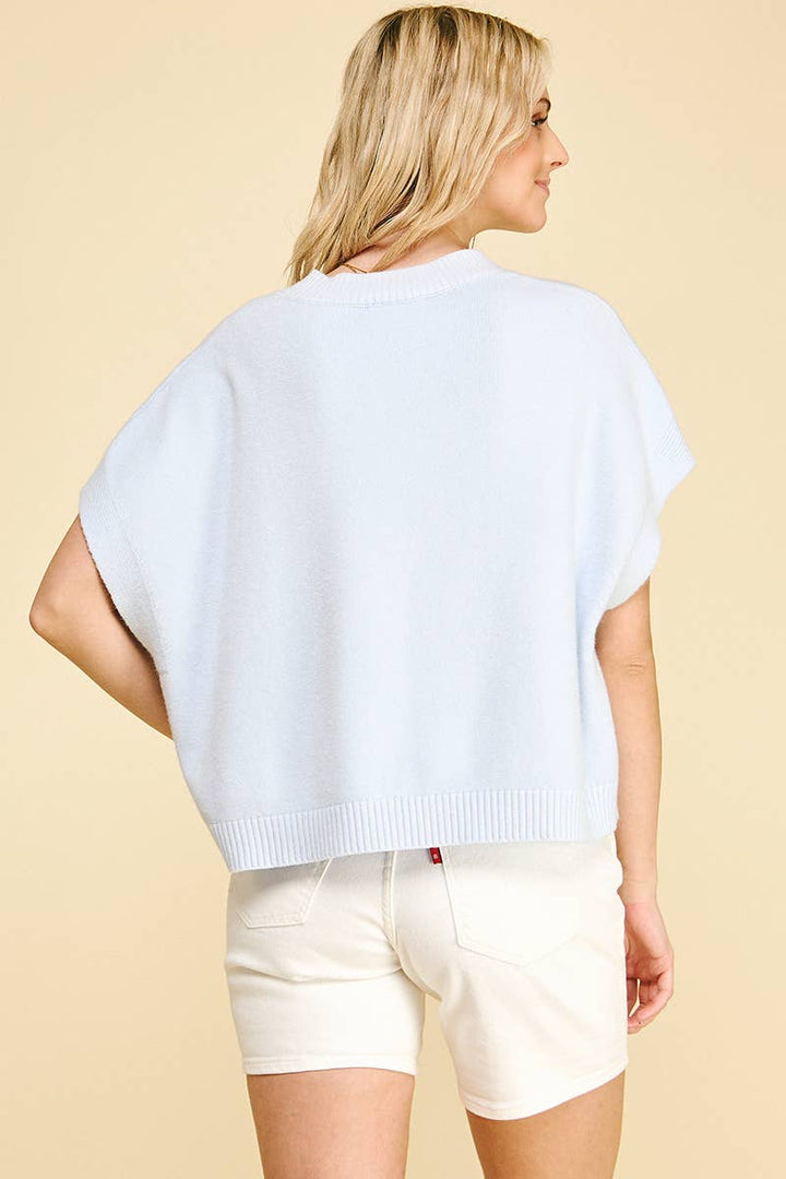 DROPPED SHOULDER SWEATER TOP - 4739W