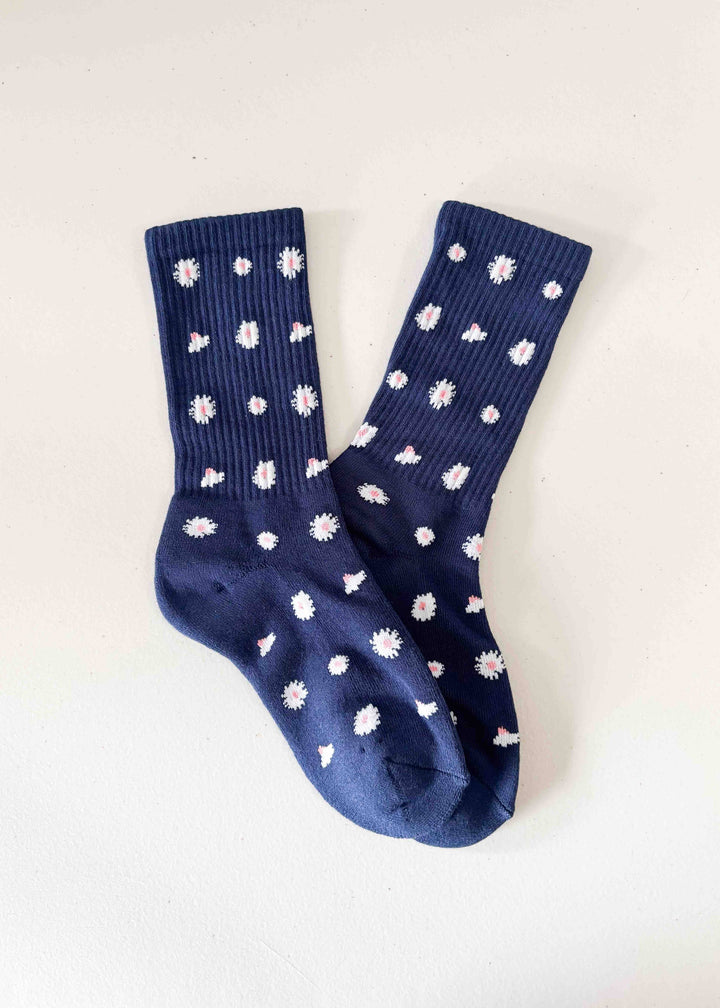 Daisy Dot Crew Socks