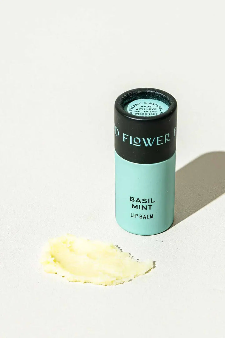 Basil Mint Organic Lip Balm / 0.3 oz Biodegradable Tube