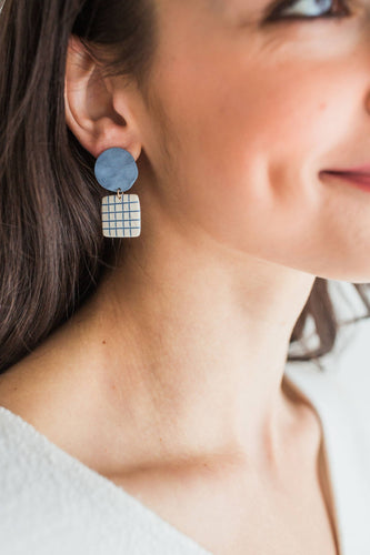 Lattice Earrings - In Thistle J011