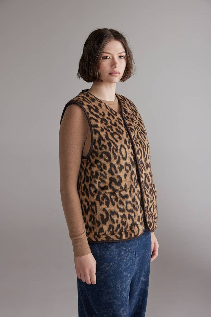Wool Blend Reversible Vest