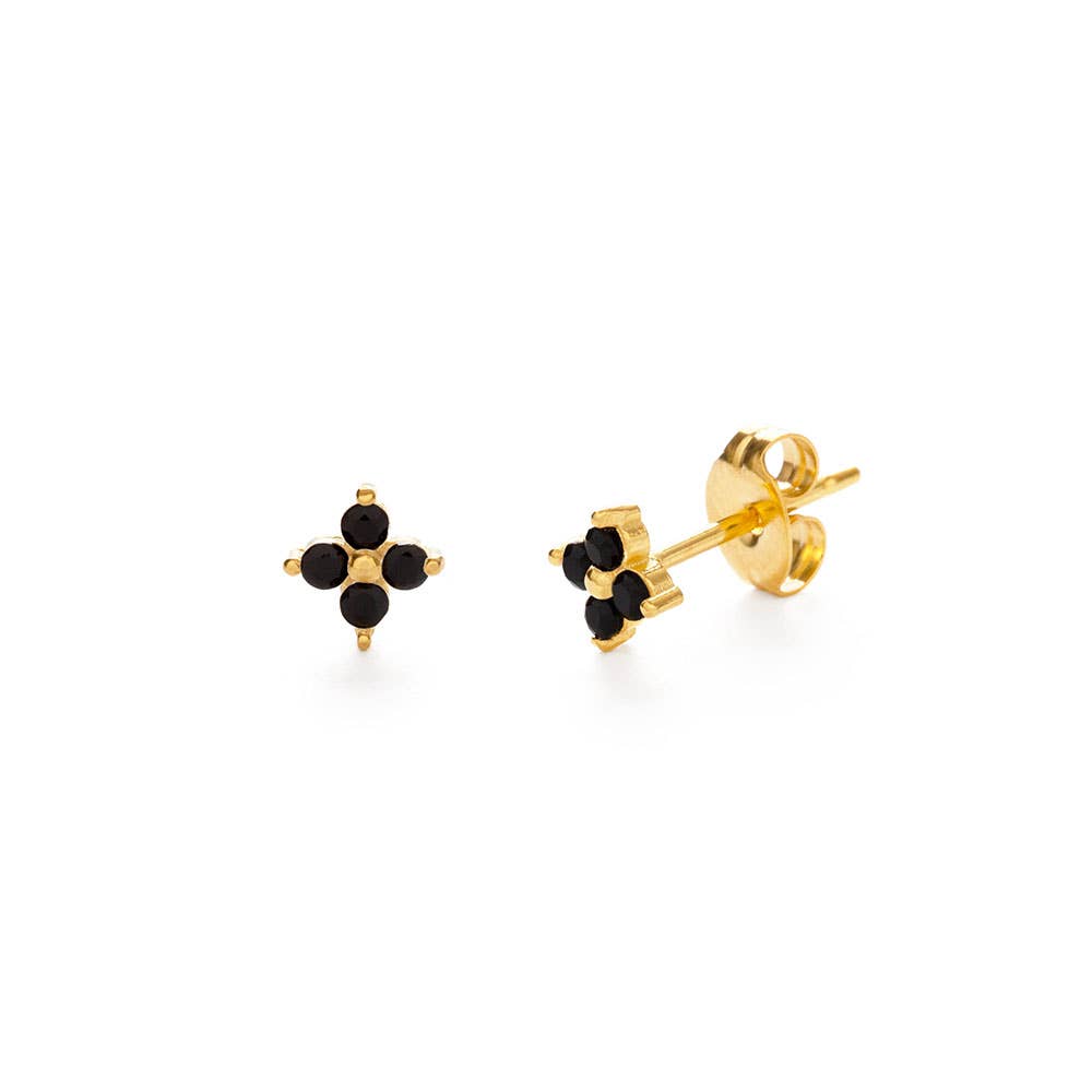 Crystal Flower Stud Earrings 25FL
