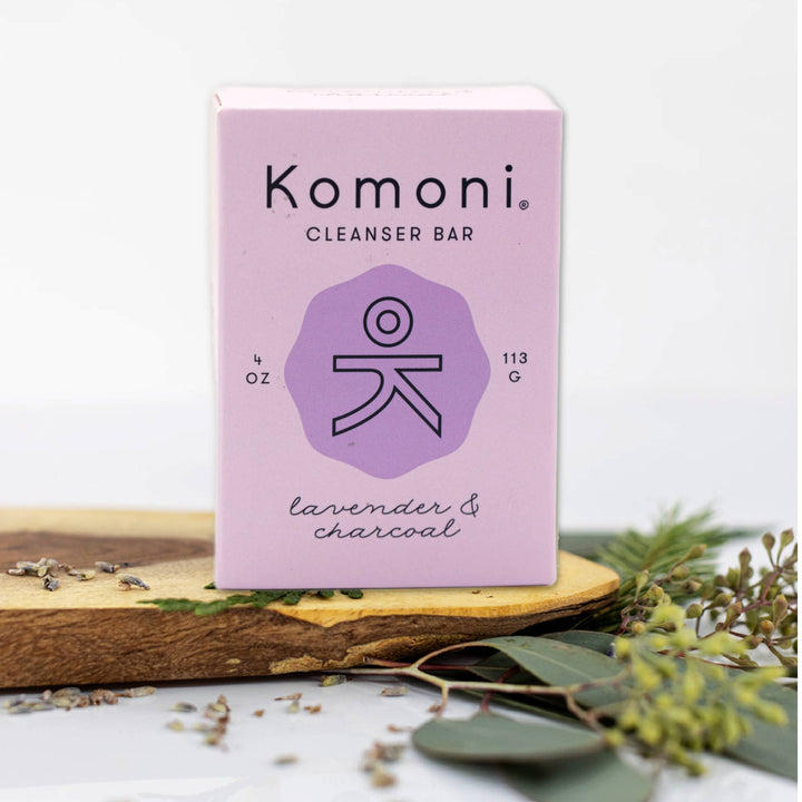 Lavender &amp; Charcoal FACE &amp; BODY CLEANSER BAR (VEGAN)