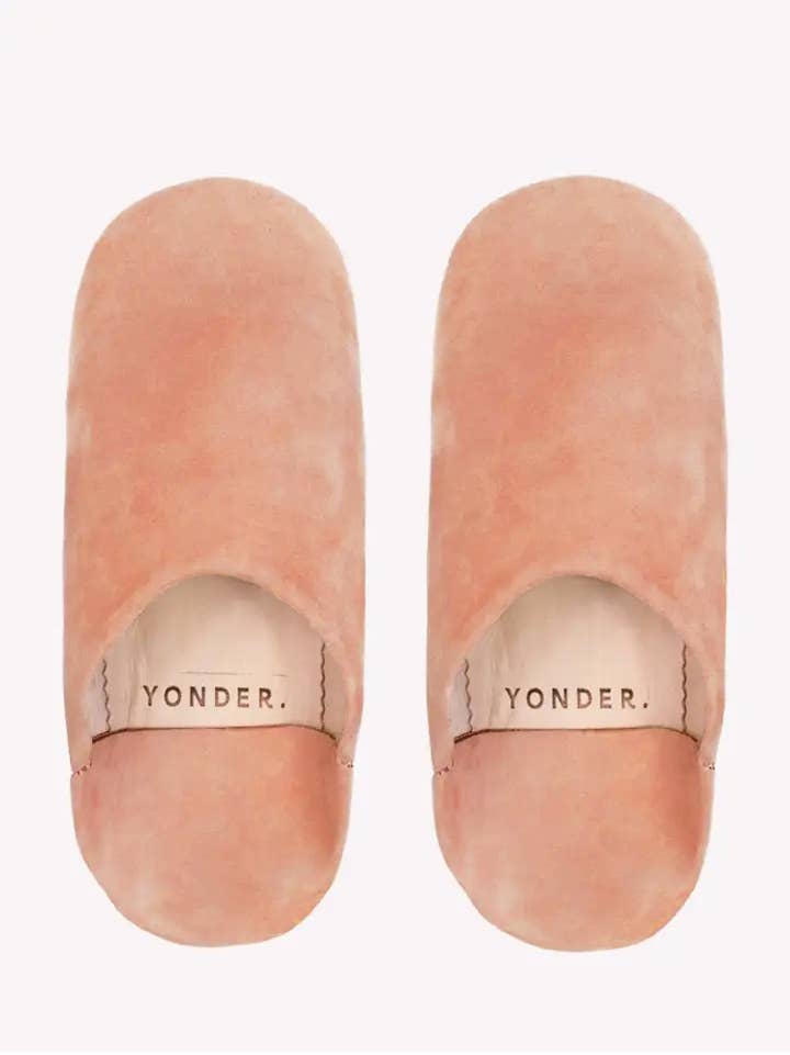 Suede Babouche Slippers | Apricot
