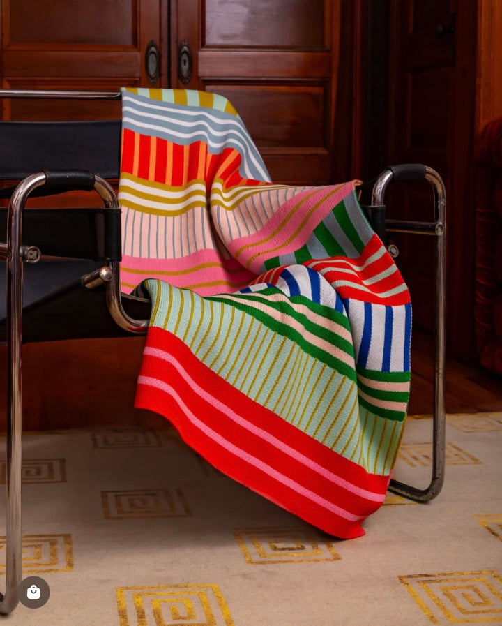 Patchwork Stripe Throw VRPS22
