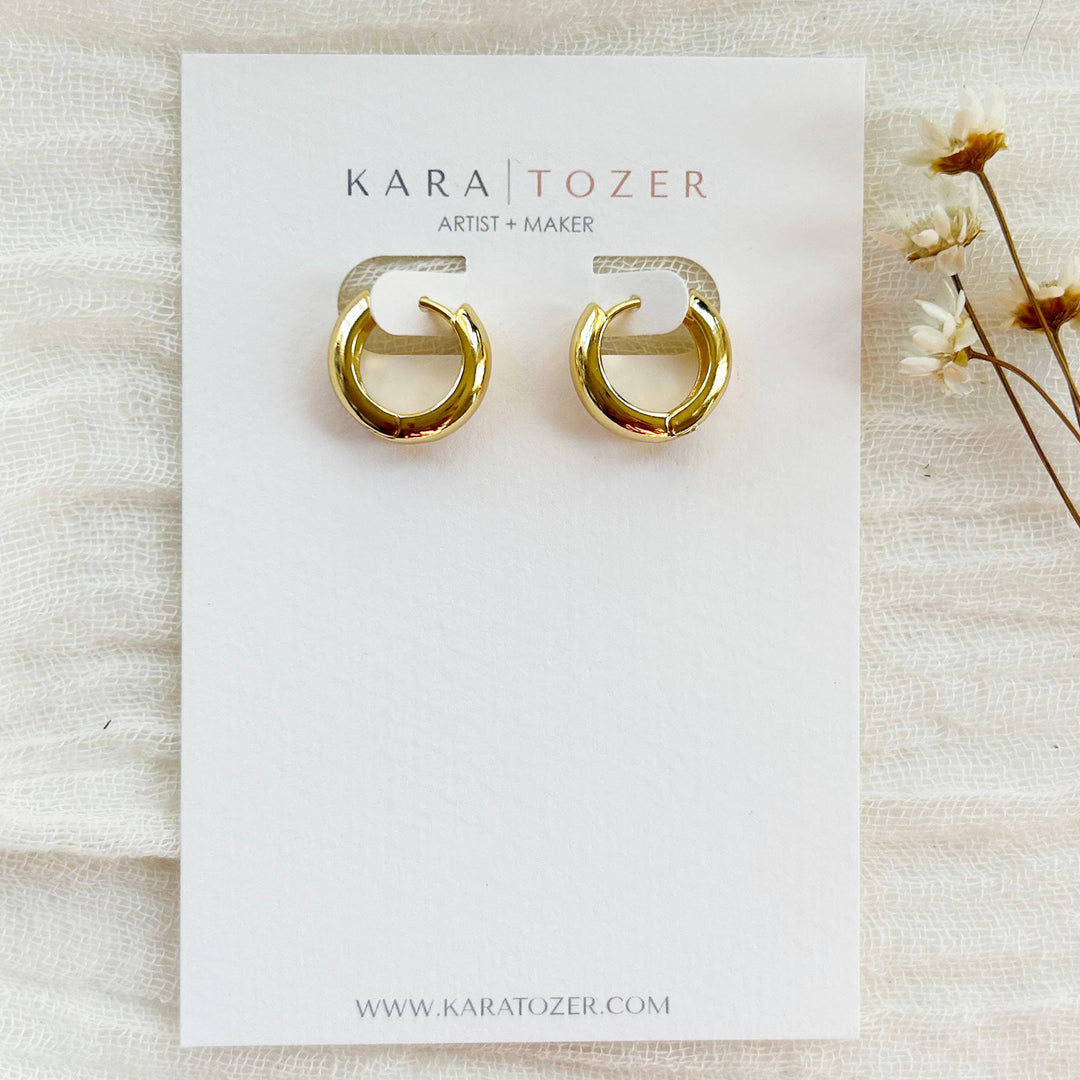 Thick Everyday Gold Classic Hoops KT981