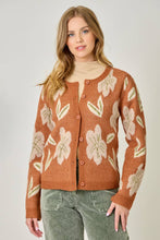 Load image into Gallery viewer, 61133 Floral Sweater Cardigan