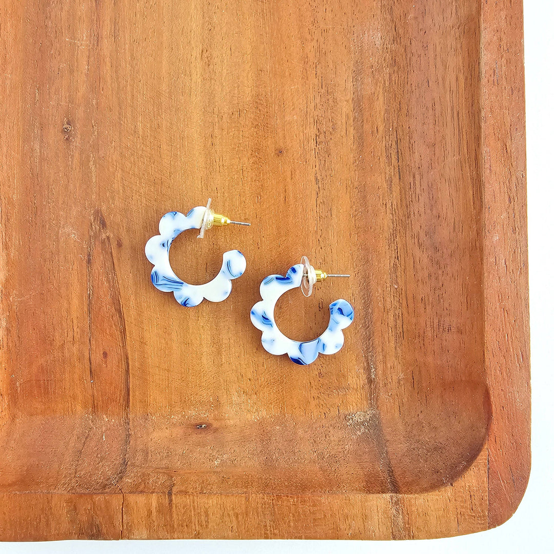 Flora Mini Hoops - Greek Goddess Blue // Flower Summer SS527