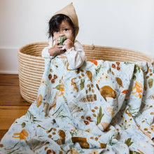 Load image into Gallery viewer, Flora &amp; Fauna Baby Swaddle CT22