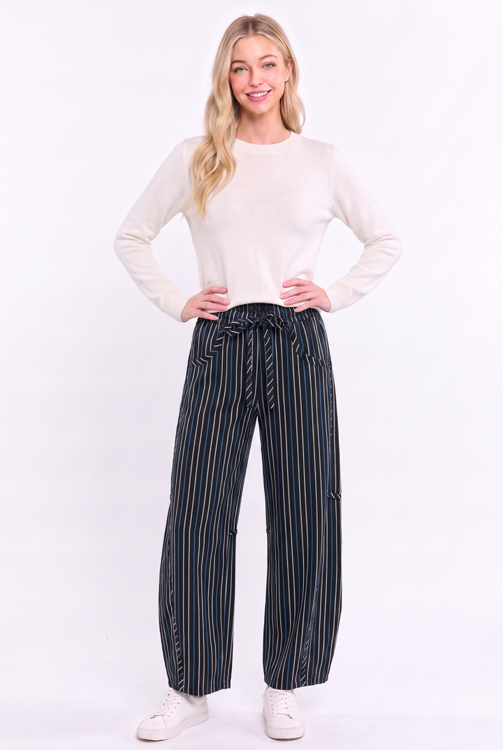 CB168 Pinstripe Drawstring Pants