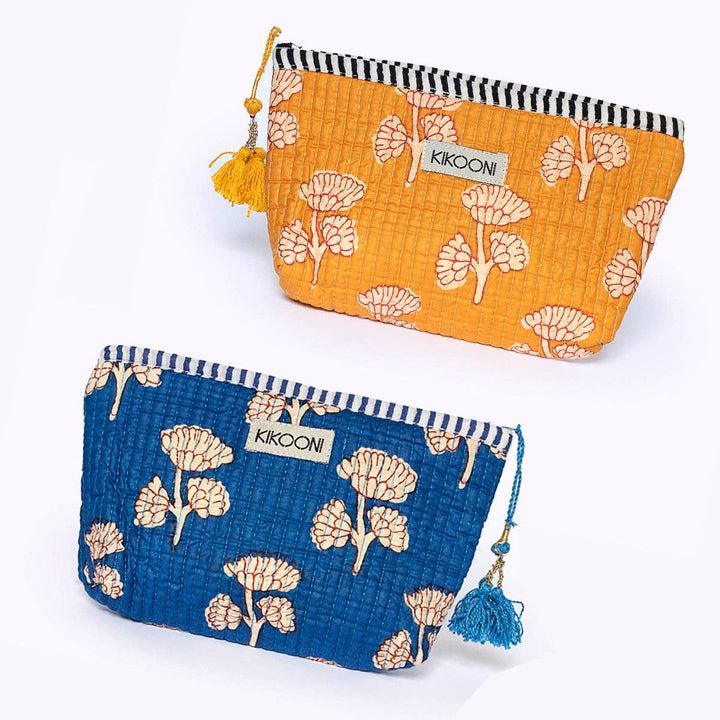 Handmade mini bag "Mystic Flower" blue and yellow