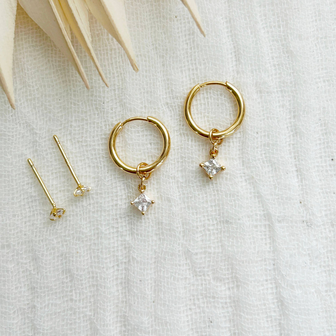 Dainty CZ Diamond Stacking Set 
