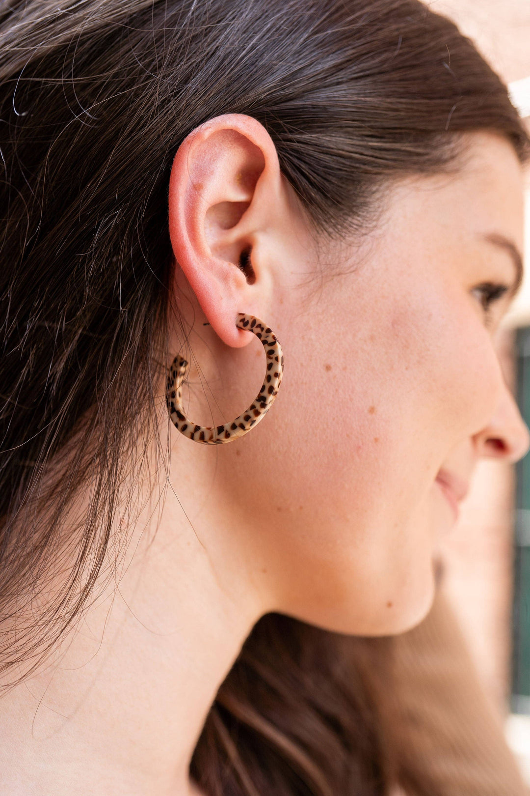 Camy Hoops - Brown Dot // Jewelry, Earrings, Fall SS96