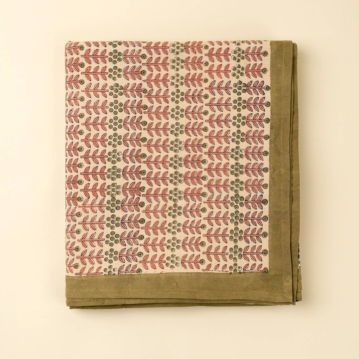 Floria Block Print Tablecloth DB325