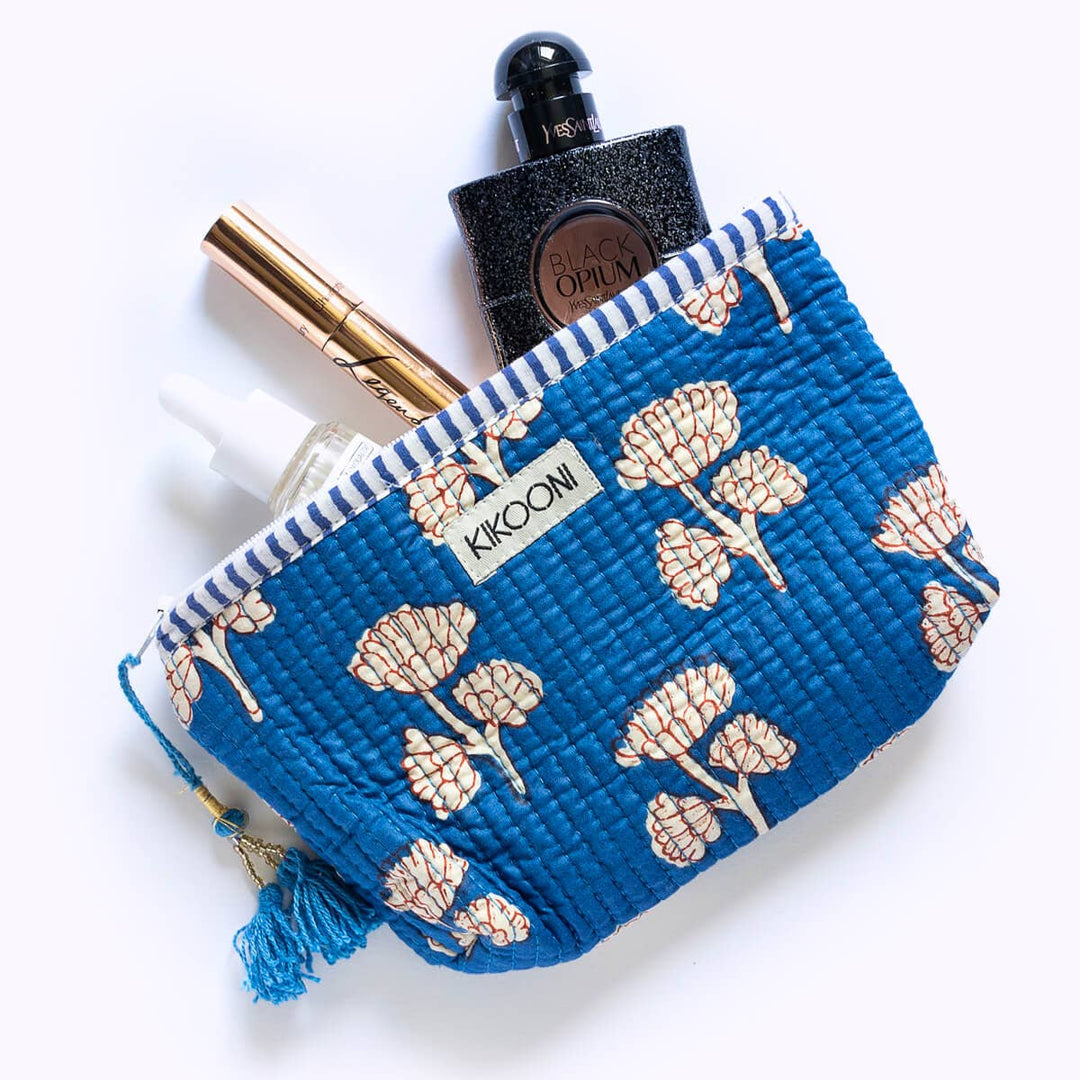 Handmade mini bag "Mystic Flower" blue and yellow