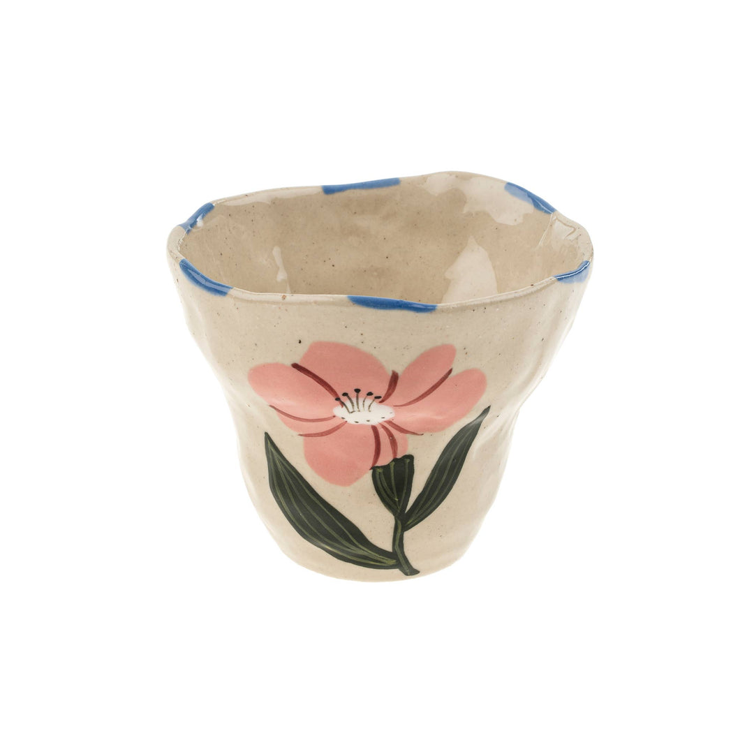 Flora Pottery Cup, Rose