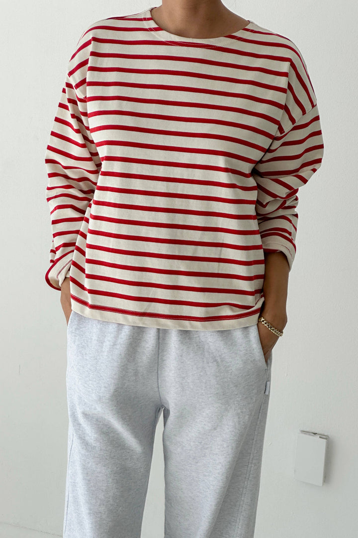 Red Stripe Sailor Top Le Bon Shoppe LB19
