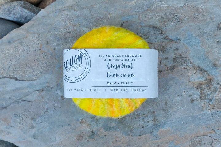 Felted Handcrafted Artisan Rough Cut Soap