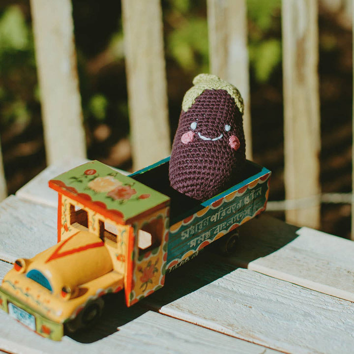 Friendly Plush Toy Eggplant Rattle